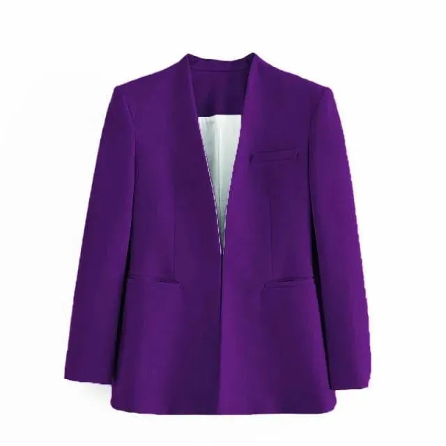 Stylish Women's Formal Blazer - Casual Plain Solid Jacket for Office, Business Meetings & Smart Outfits