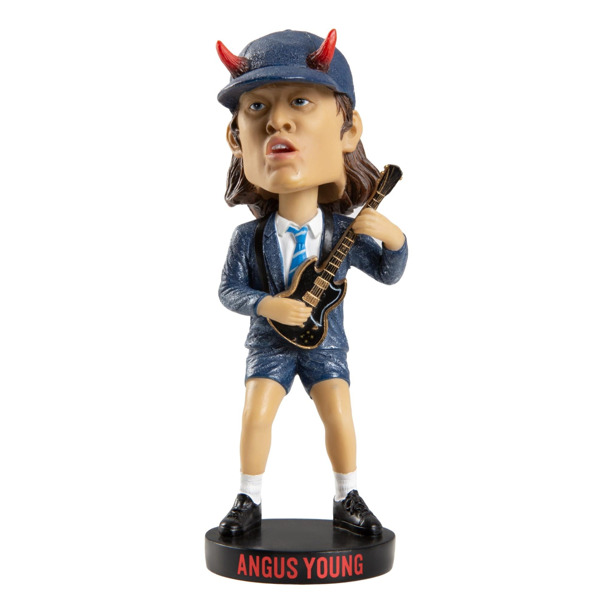 Official AC/DC Angus Young Bobblehead - Collectible Rock Band Merchandise for Fans | Perfect for Music Lovers, Office Decor & Gift Ideas