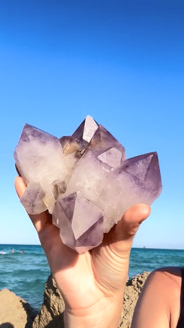 Natural LG Bolivian Amethyst Cluster - 2.7lbs Raw Crystal Specimen for Home Decor, Meditation & Healing | Large Geode with Purple Crystals for Spiritual Gifts & Energy Work