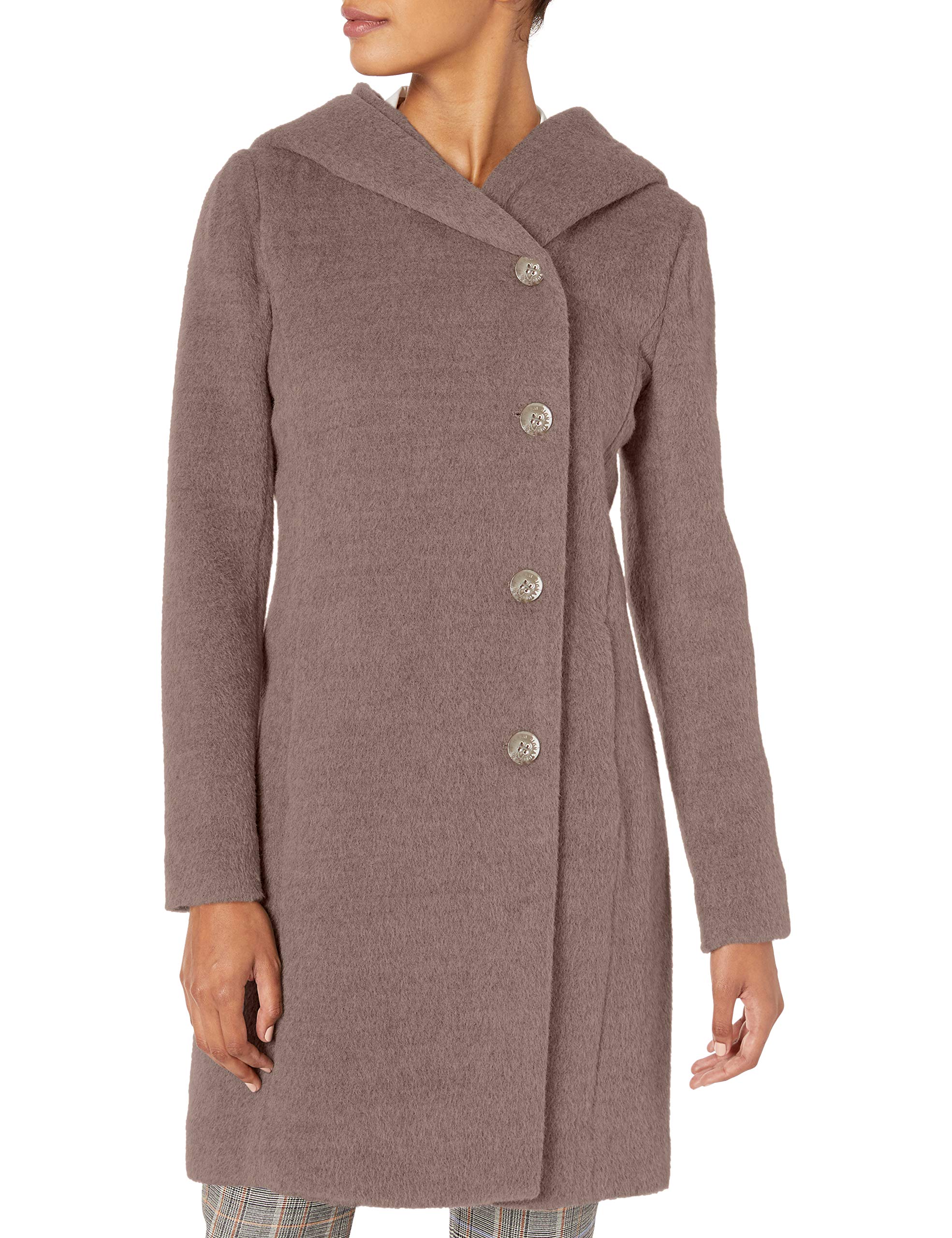 Cole Haan Women's Alpaca Blend Dropped Shoulder Coat - Warm Winter Jacket for Women, Soft & Stylish Outerwear - Perfect for Office, Travel & Casual Outings