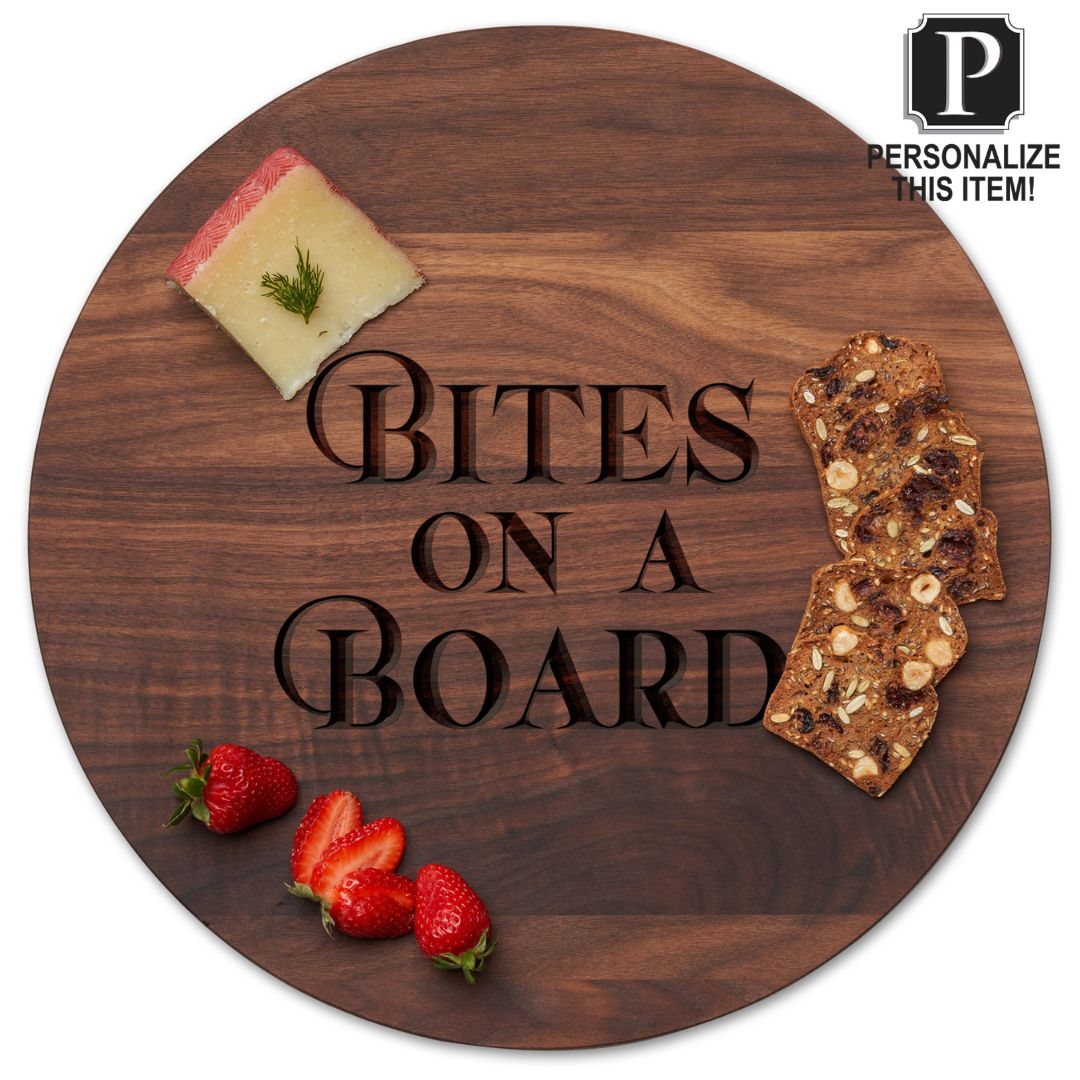 Personalized Walnut Wood Round 16