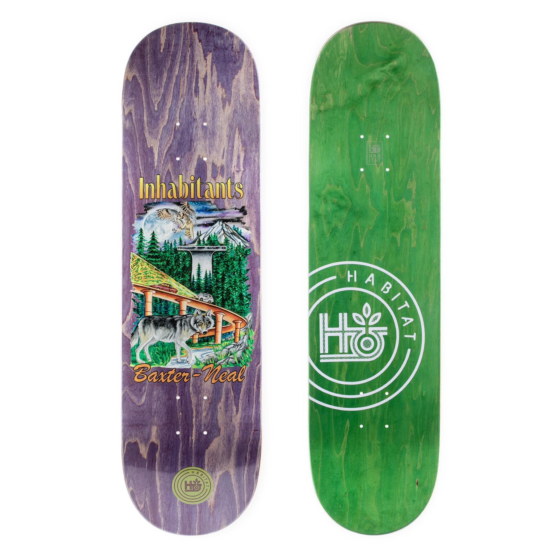 Silas Baxter Neal Inhabitants 8.5 Skateboard Deck - Premium Quality Maple Wood for Street & Park Skateboarding - Perfect for Tricks & Professional Skaters