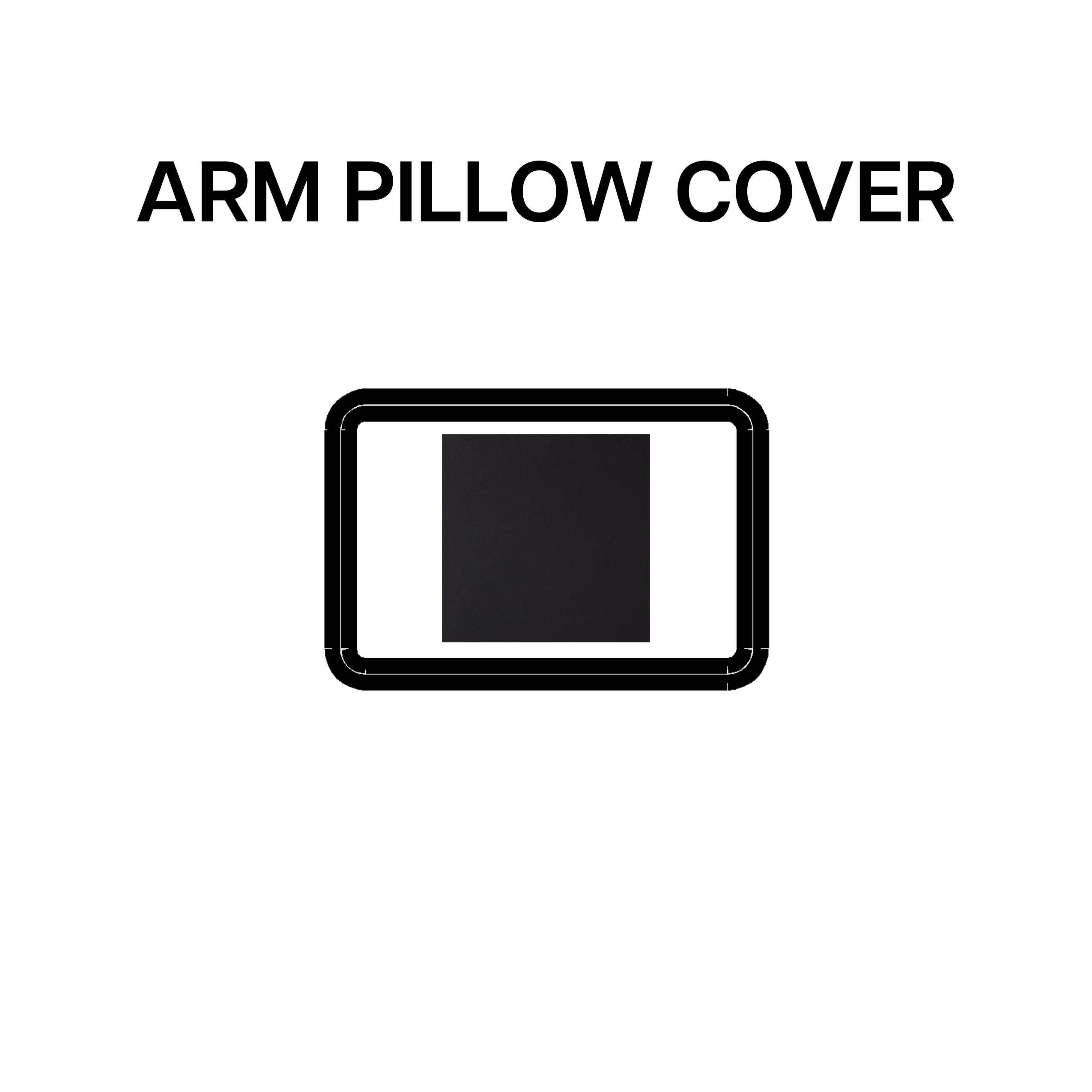 Premium Arm Pillow Cover - Soft & Breathable Coal BP 639 82 - Perfect for Office, Travel & Home Comfort