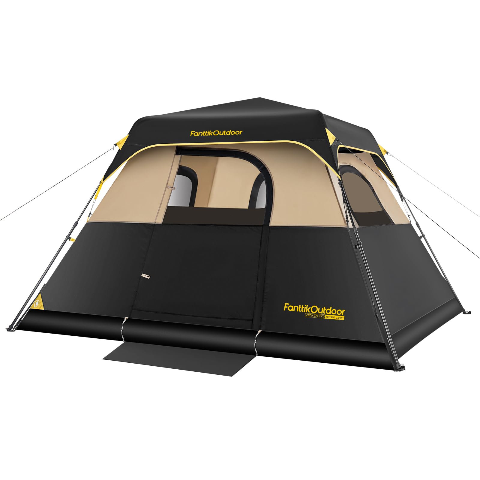 Fanttik 4/6/8/10 Person Instant Cabin Tent - 60 Second Setup, Waterproof Rainfly & Windproof Design - Portable Camping Tent with Carry Bag for Family Camping, Hiking, Backpacking & Outdoor Adventures