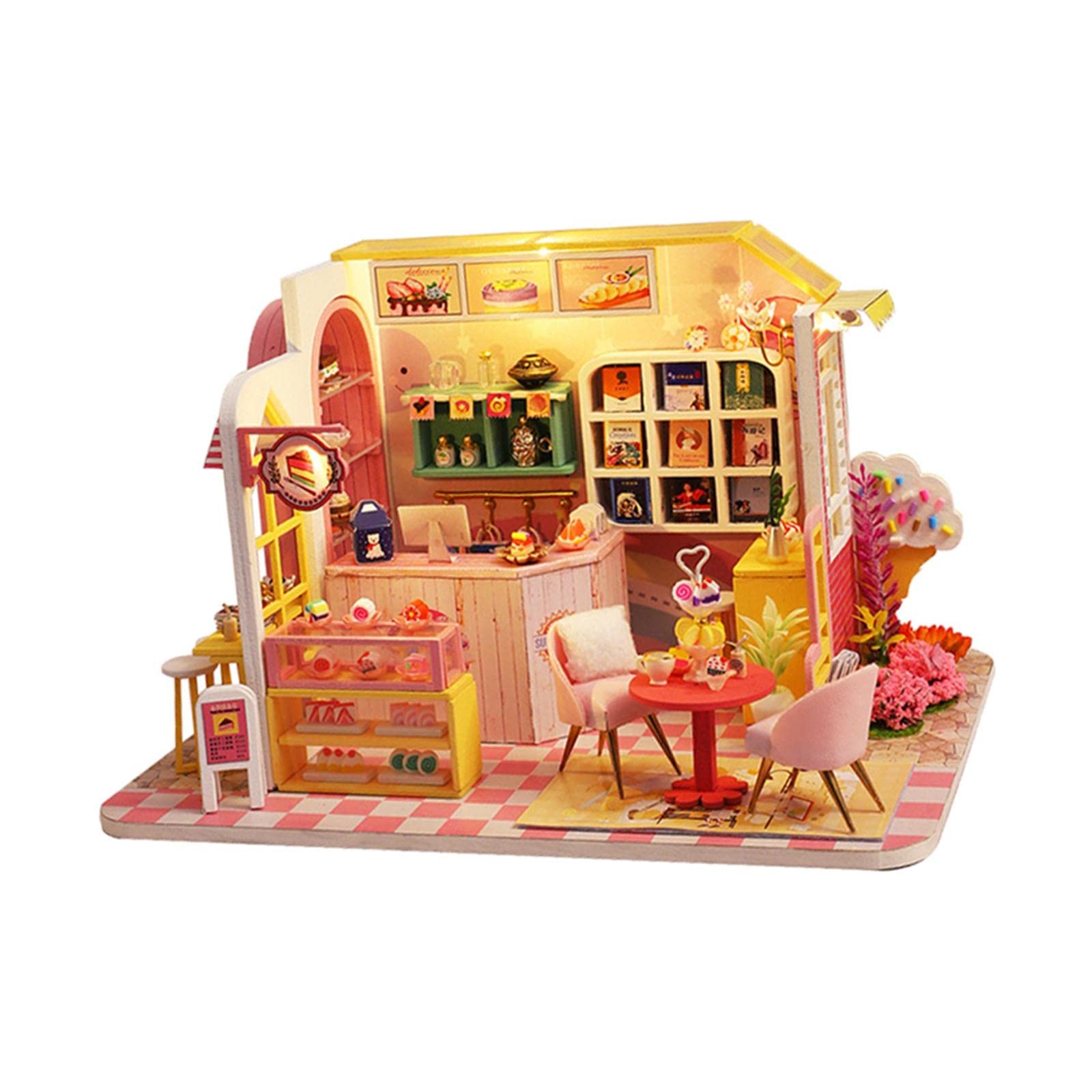TOOYFUL Wooden Dollhouse with Furniture & Decor Accessories - Birthday Gift for Kids, Girls & Boys - Perfect for Pretend Play, Room Decor & Creative Storytelling