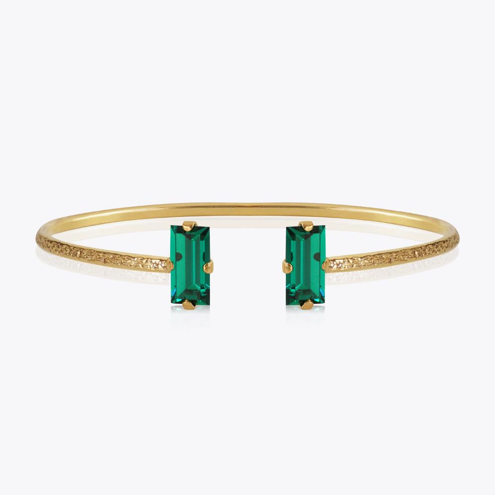 Elegant Baguette Emerald Bracelet for Women – Dainty Green Gemstone Tennis Bangle for Everyday Wear, Gift & Special Occasions