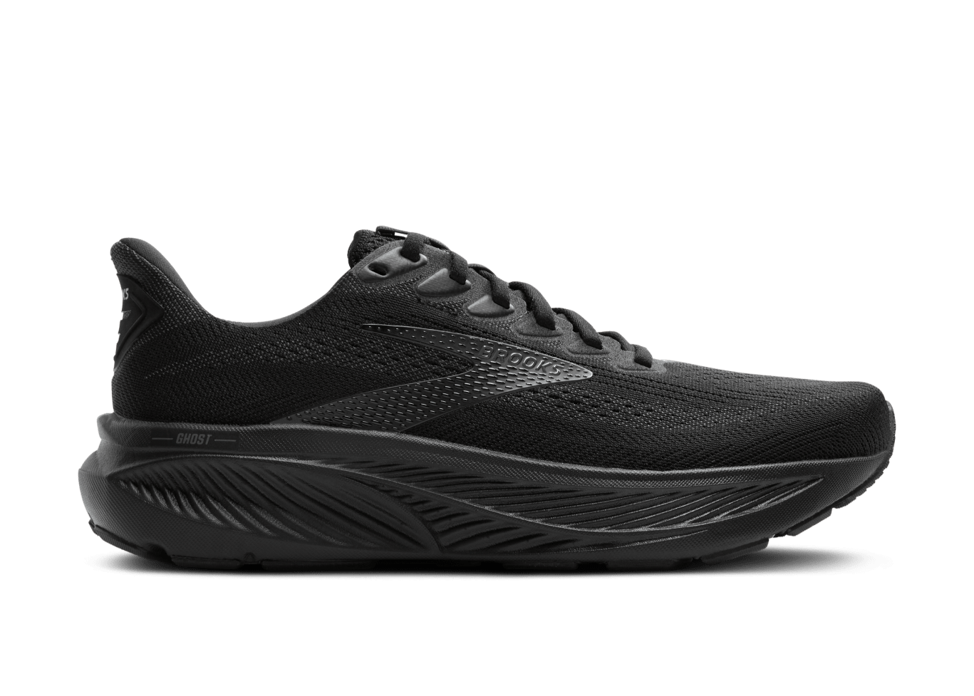Brooks Ghost 17 Running Shoes for Men - Wide 4E Width - Black/Black/Ebony - Cushioned Support for Long Distance Running & Daily Training