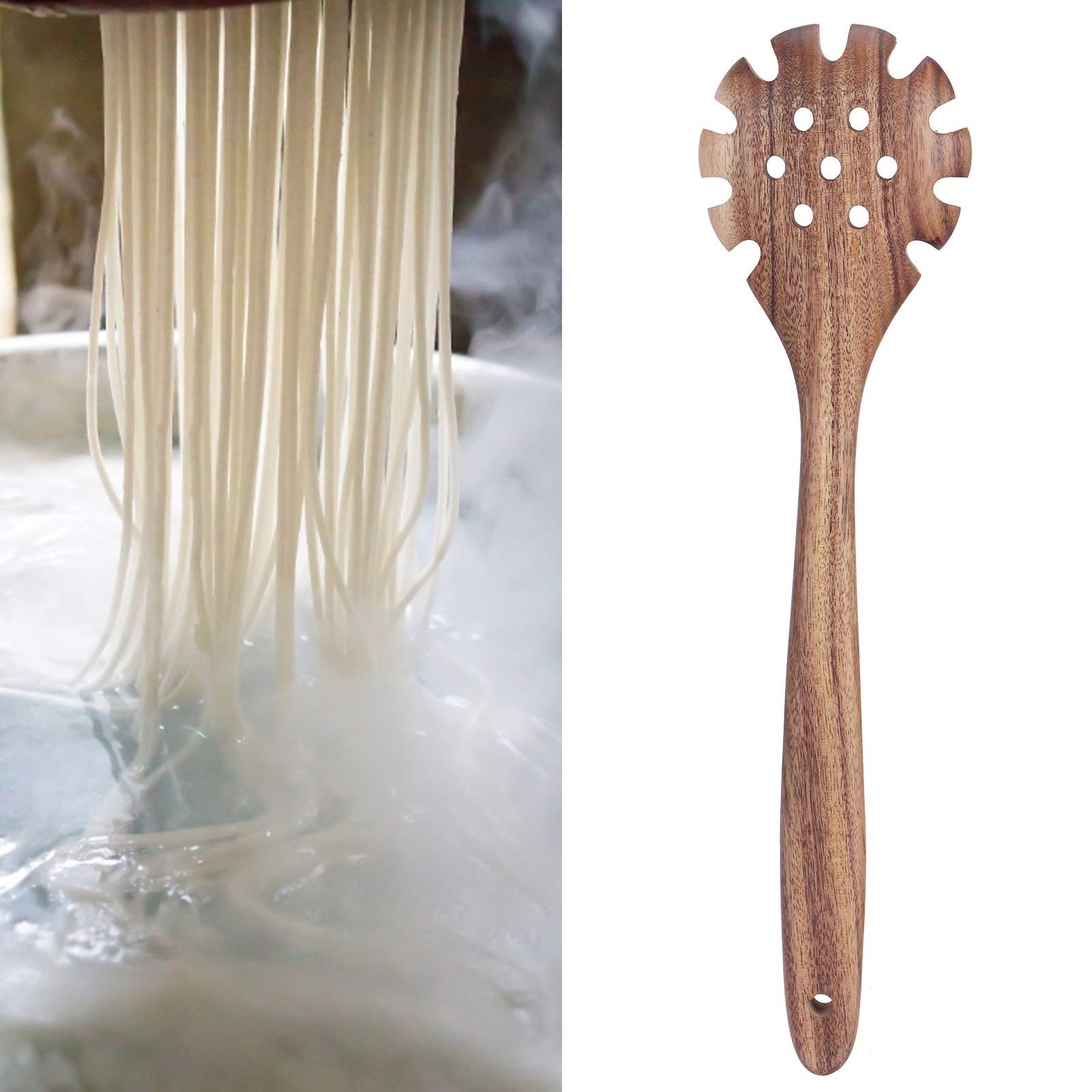 Premium Pasta Server & Noodle Spoon - Heat-Resistant Kitchen Tool for Spaghetti, Macaroni & Fettuccine - Ideal for Restaurants, Home Cooking & Italian Cuisine Lovers