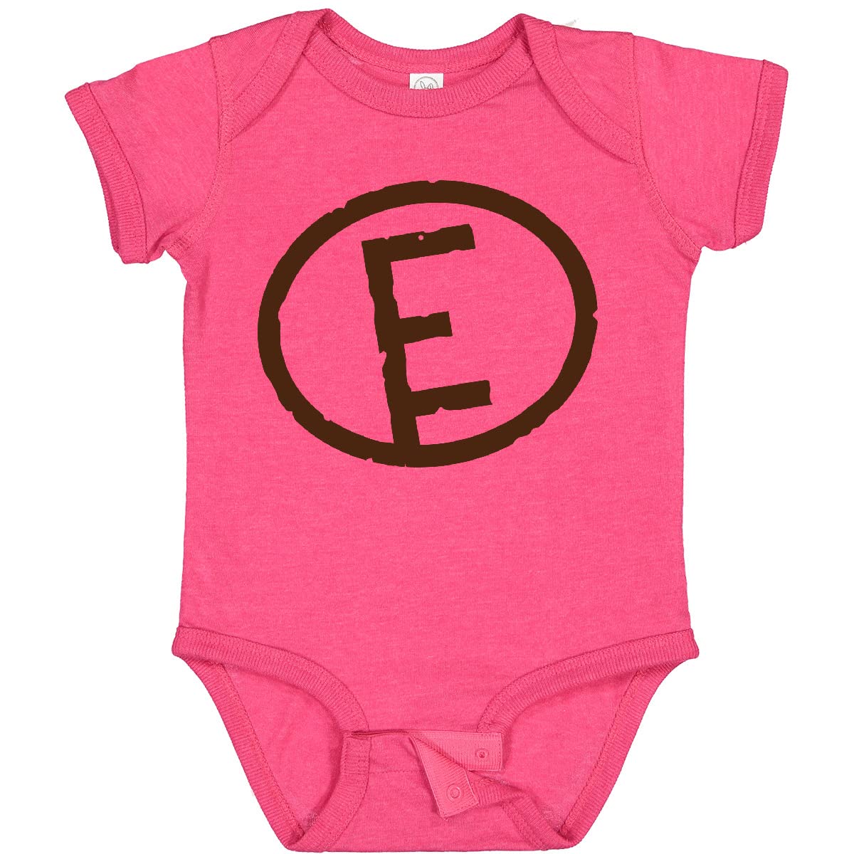 Inktastic Monogram Letter E Baby Bodysuit - Personalized Cotton Onesie for Newborns & Infants - Perfect for Gifts, Photo Shoots & Everyday Wear