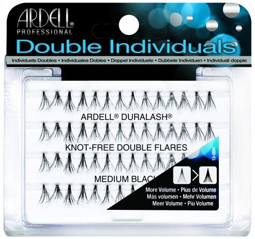 Ardell Double Up Individual Knot-Free False Eyelashes - Medium Black - Natural Look for Everyday Wear & Special Occasions