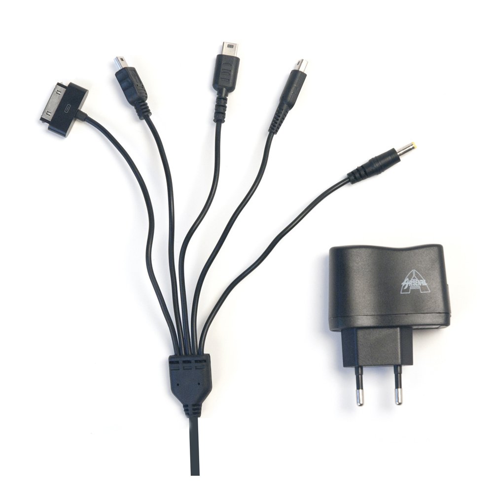 Arsenal Gaming AUB305 Universal Charger for Nintendo DS - Fast Charging Power Adapter for DS Lite, DSi, 3DS - Portable Travel & Home Gaming Accessory