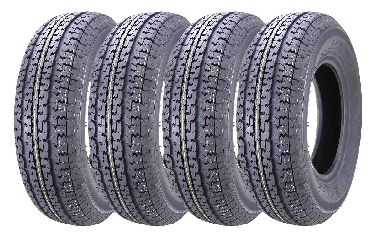 WINDA 205/75R15 Trailer Tires - Set of 4 Steel Belted Radial Tires with Scuff Guard | 8PR Load Range D | Heavy Duty for Trailers, Campers & RVs | All-Weather Performance for Highway & Off-Road Use
