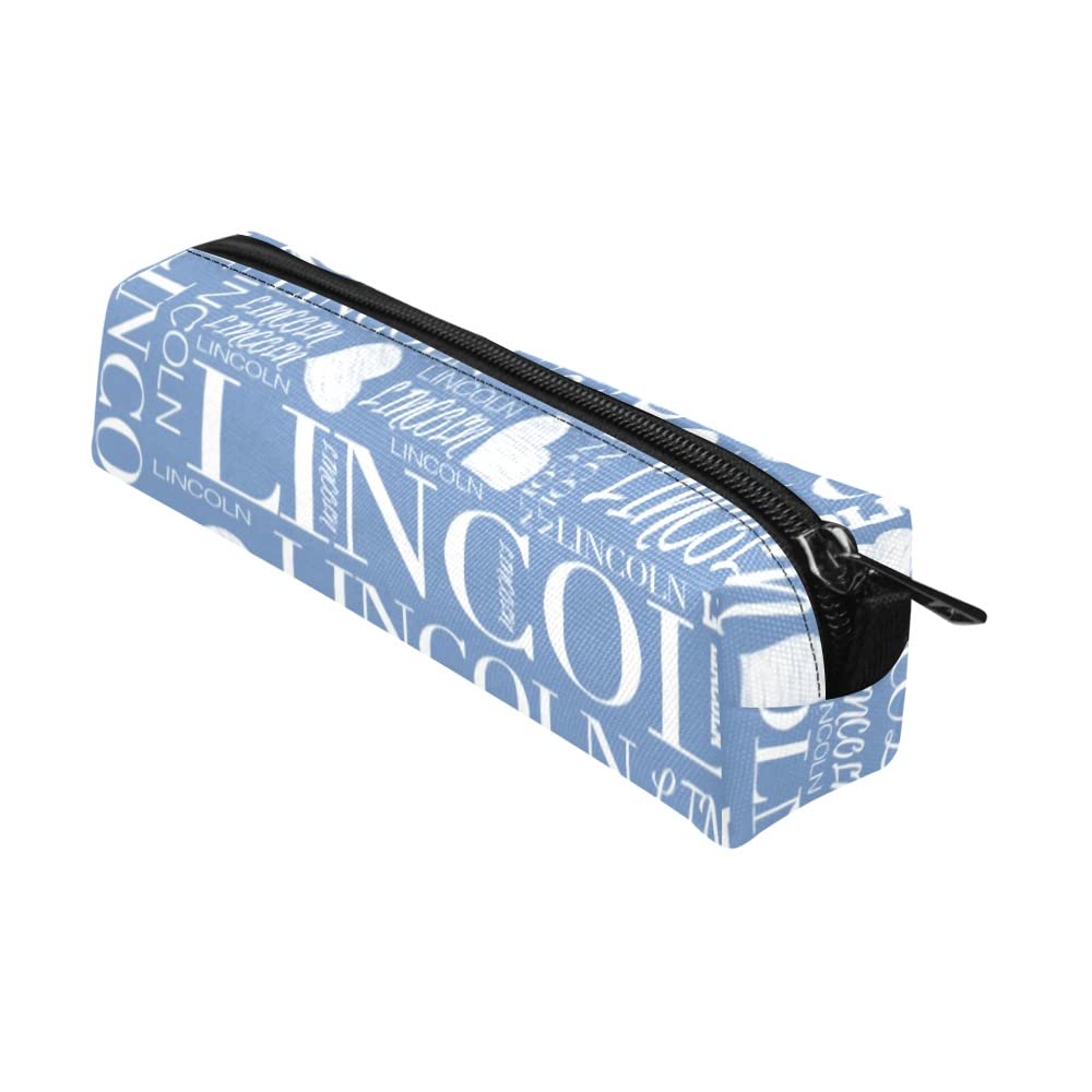 Custom Personalized Pencil Case with Name - Baby Blue Zipper Pouch for School, Office & Travel | Makeup Bag, Pen Organizer & Stationery Storage | Perfect Gift for Students & Professionals