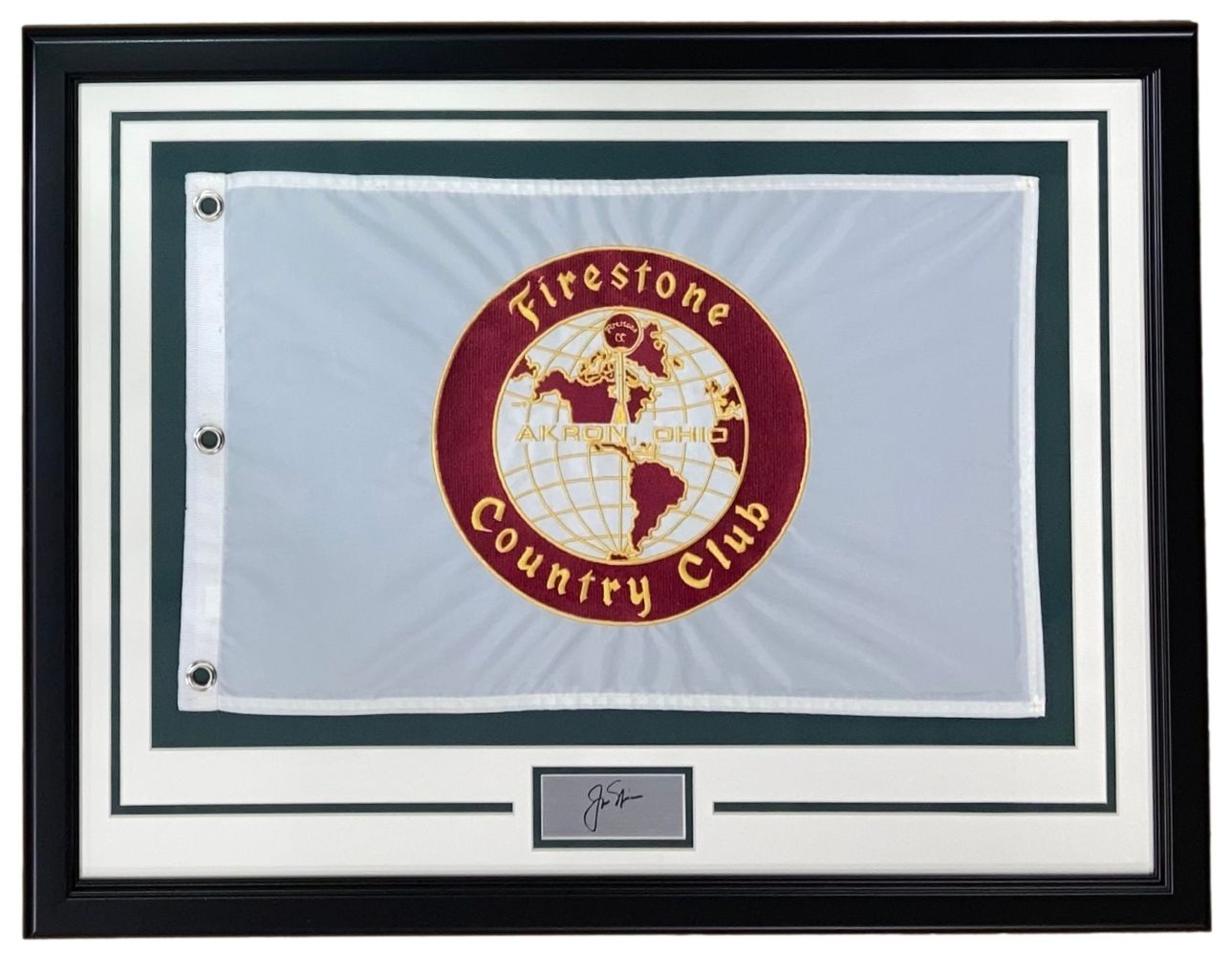 Authentic Jack Nicklaus Autographed Bridgestone Country Club Flag - Framed Golf Memorabilia with Laser Engraved Signature | Perfect for Man Cave, Sports Bar Decor & Golf Lover Gifts