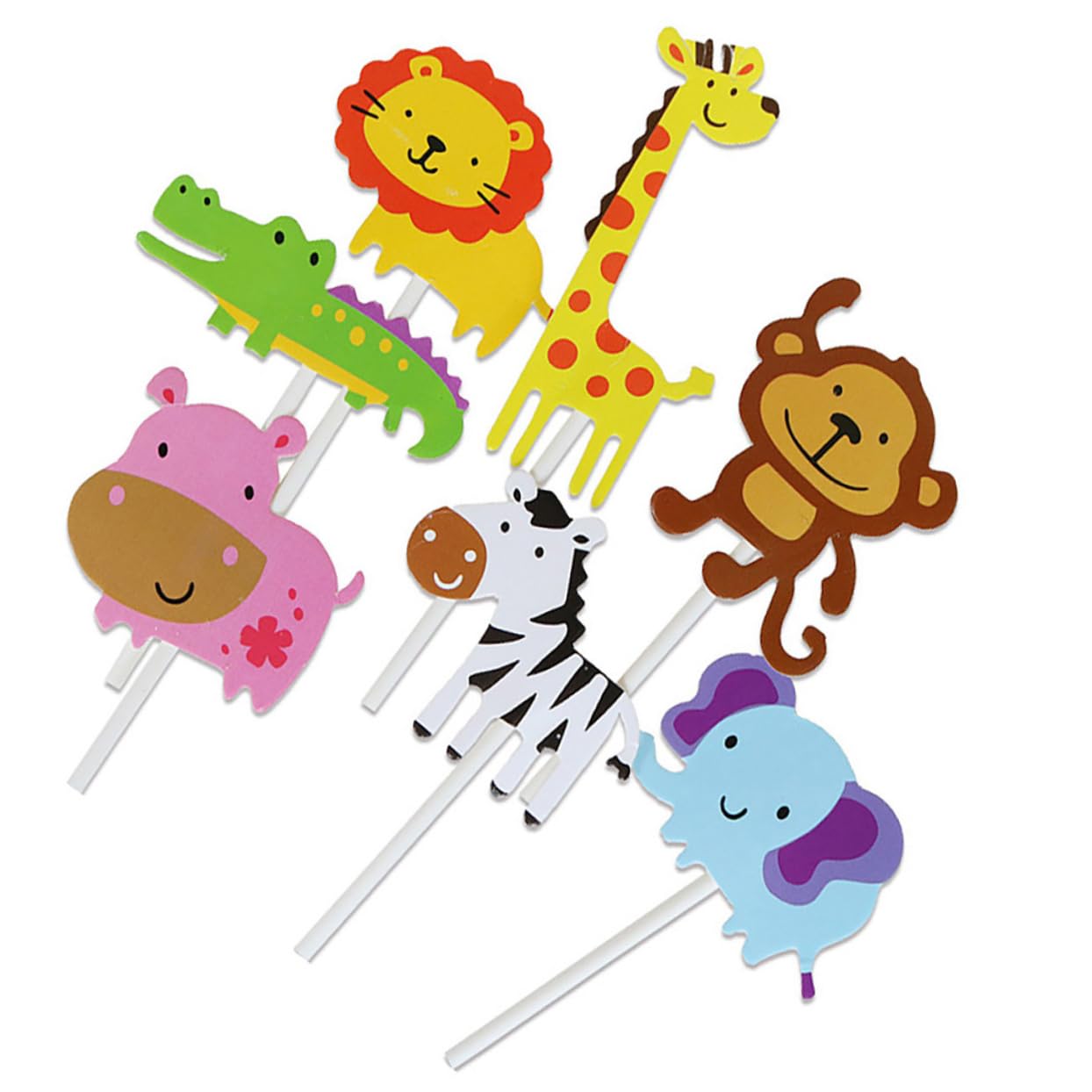 35pcs Animal Cake Toppers Set - Happy Birthday Cupcake Decorations Kit for Kids, Cartoon Animal Cake Decor - Perfect for Birthday Parties, Baby Showers & Celebrations