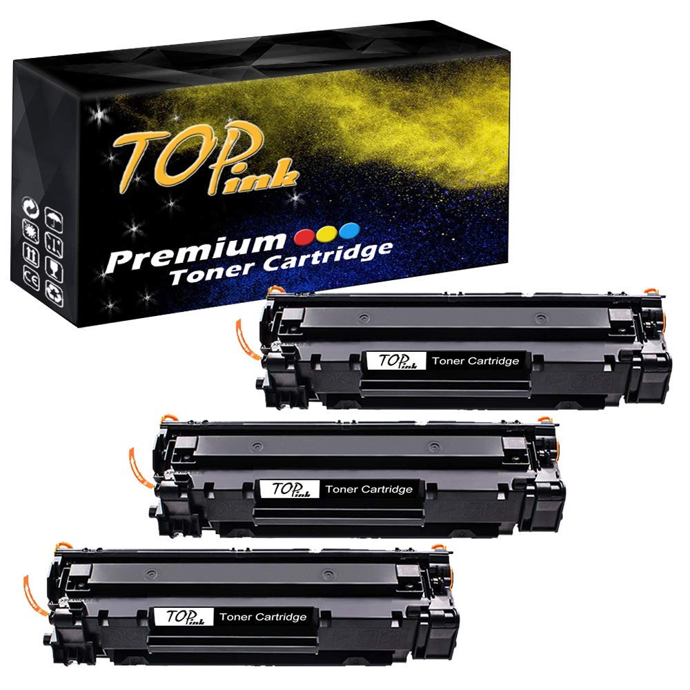 TopInk CE538A Toner Cartridge Replacement for HP LaserJet Pro M1536dnf MFP - 3 Pack | High Yield Printing for Office & Home Use | Compatible with Printing, Copying & Scanning