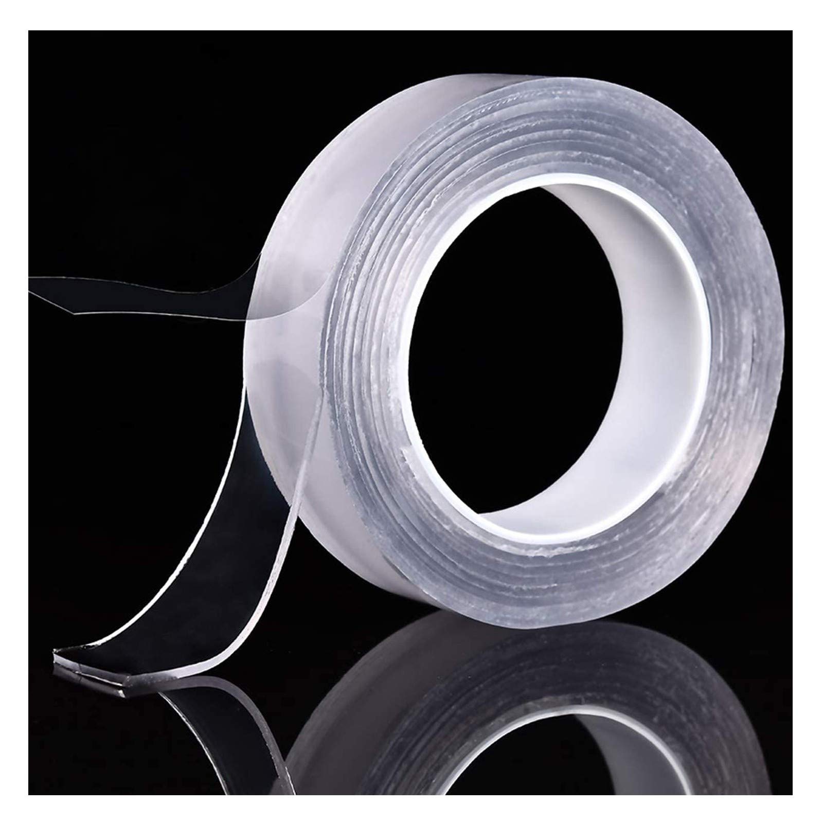 Clear Double Sided Mounting Tape - Heavy Duty Multipurpose Nano Gel Grip Tape (3.2FT, 3 Rolls) | Traceless, Removable & Washable | Perfect for Wall Decor, Photo Frames, Car Accessories & Home Organization