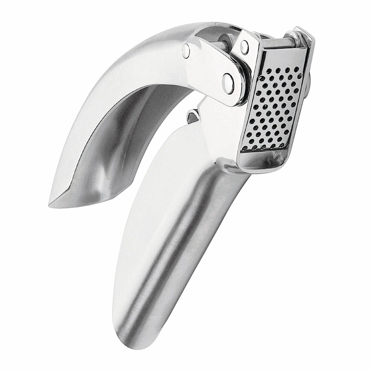 Kuhn Rikon Epicurean Stainless Steel Garlic Press 6.5 Inch - Perfect for Cooking, Meal Prep & Professional Kitchens