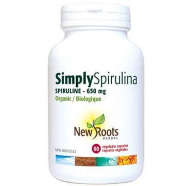New Roots Simply Spirulina 650mg - 90 Vegan Capsules for Immune Support, Energy Boost & Detox - Perfect for Daily Wellness & Active Lifestyle