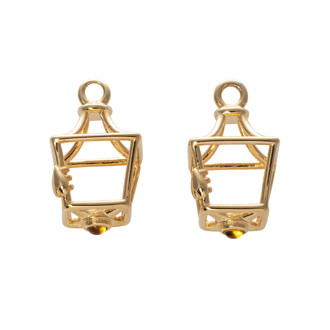 Goldbug Collection Lantern Earring Charms - Vintage Style Dangle Earrings for Women, Perfect for Holiday Parties & Evening Events