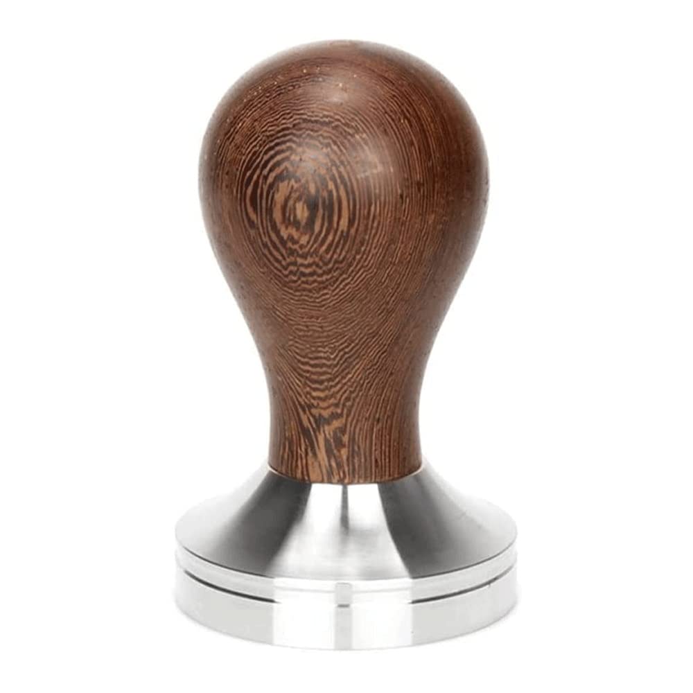 Premium 58mm Espresso Coffee Tamper - 304 Stainless Steel Base with Wooden Handle - Professional Coffee Powder Press for Baristas & Home Brewing - Perfect for Espresso Machines & Coffee Shops