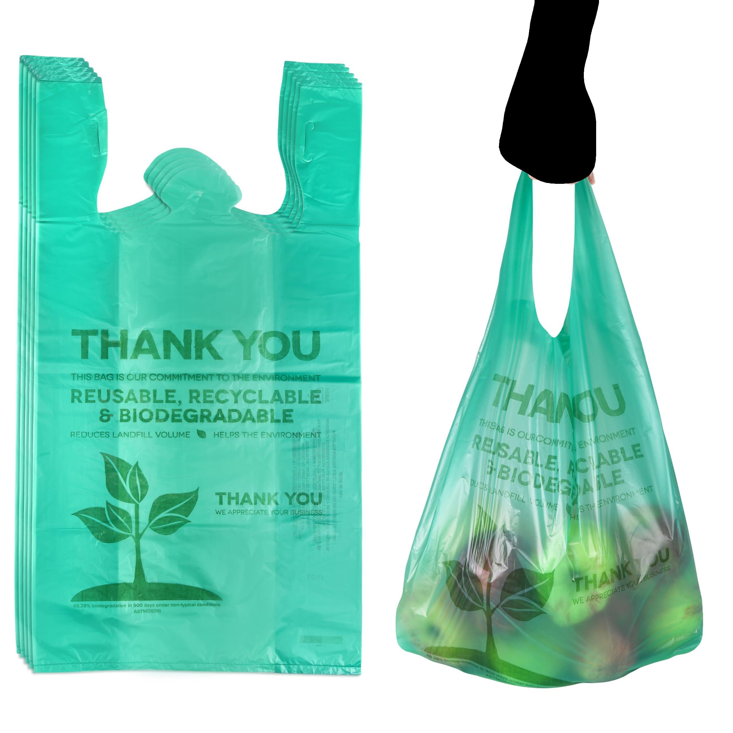 Eco-Friendly Biodegradable Plastic Shopping Bags - 500 Count 22
