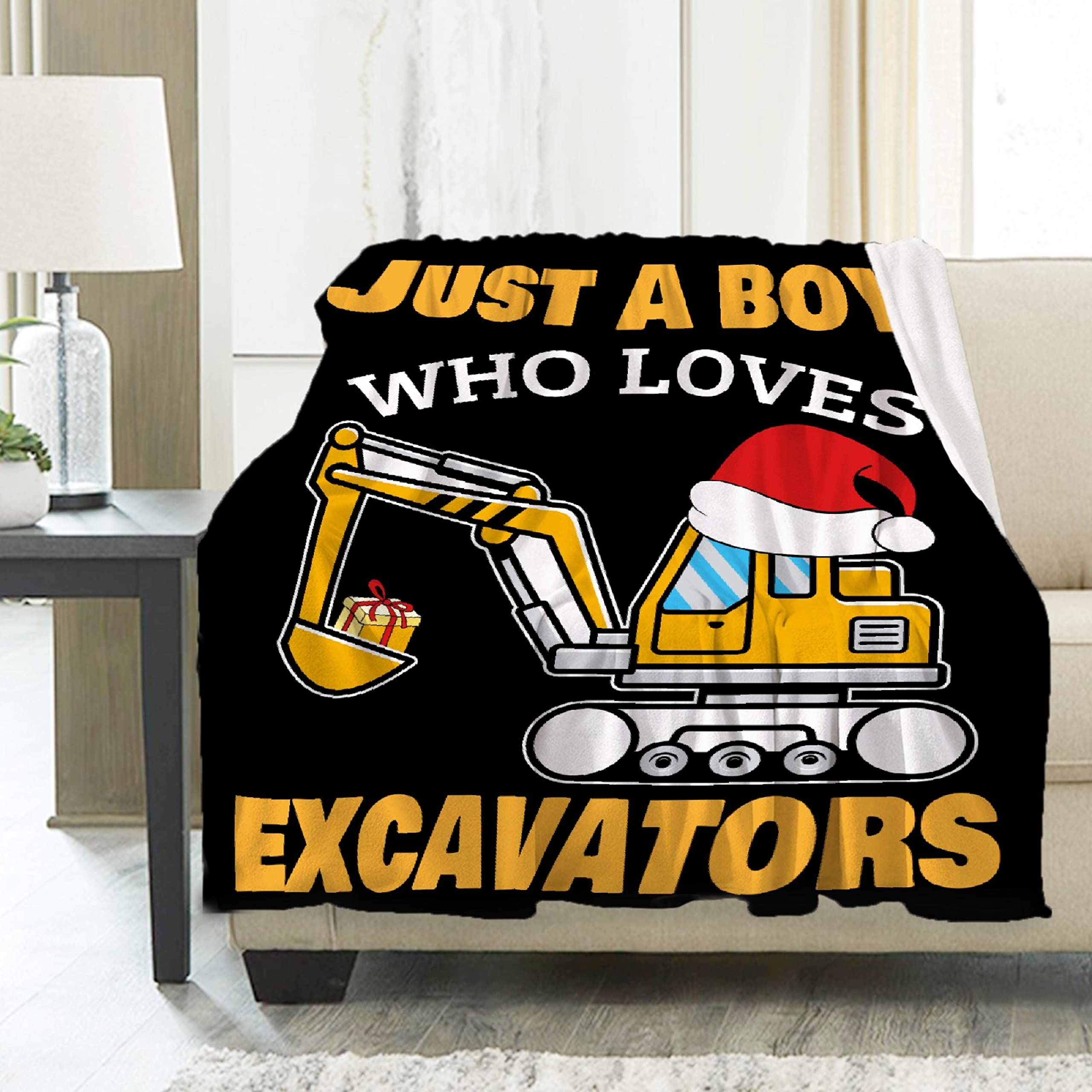 Ultra Soft Flannel Construction Truck Tractor Blanket for Boys & Girls - 40