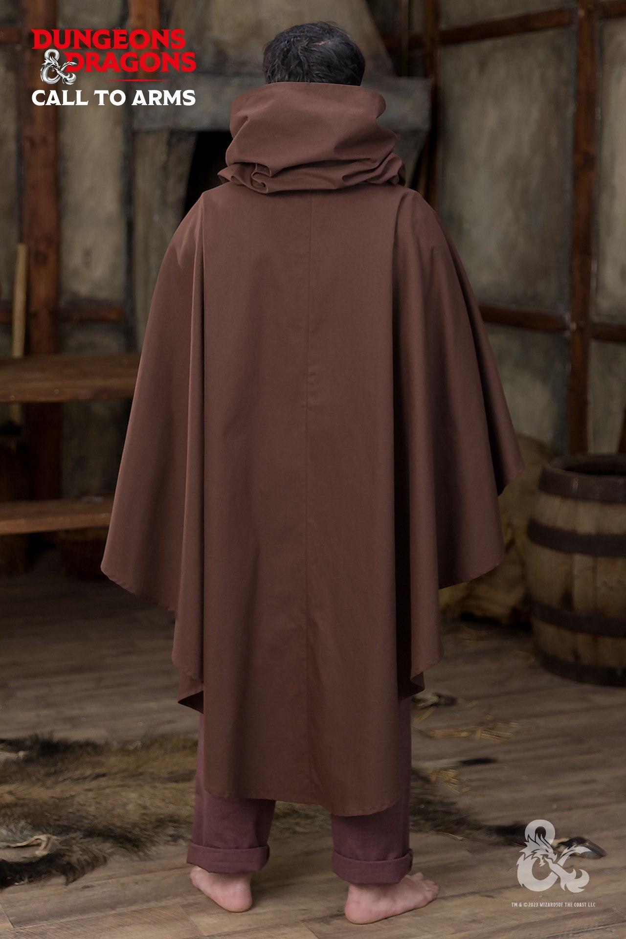 Dungeons & Dragons Druid Cape - Brown Fantasy Costume Cloak for LARP, Cosplay & Roleplaying Games | Perfect for D&D Adventurers & Fantasy Enthusiasts