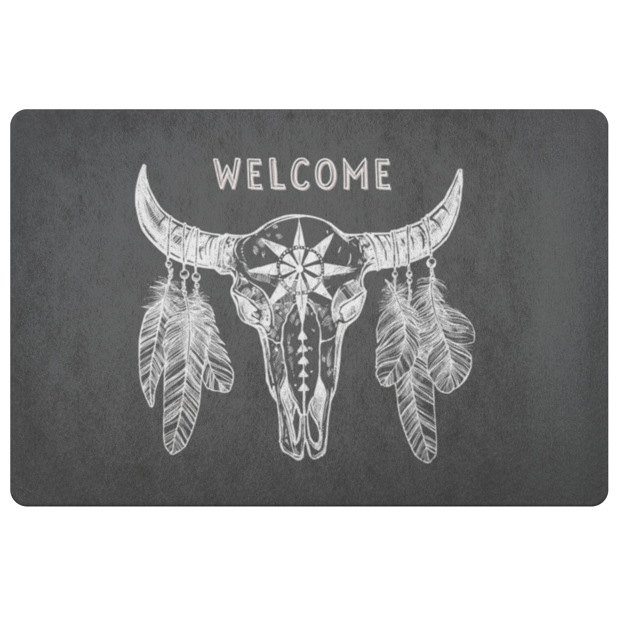Welcome Doormat - Farmhouse & Bohemian Style Ranch Decor for Rustic Entryway - Perfect for Front Door, Porch, and Home Entrance