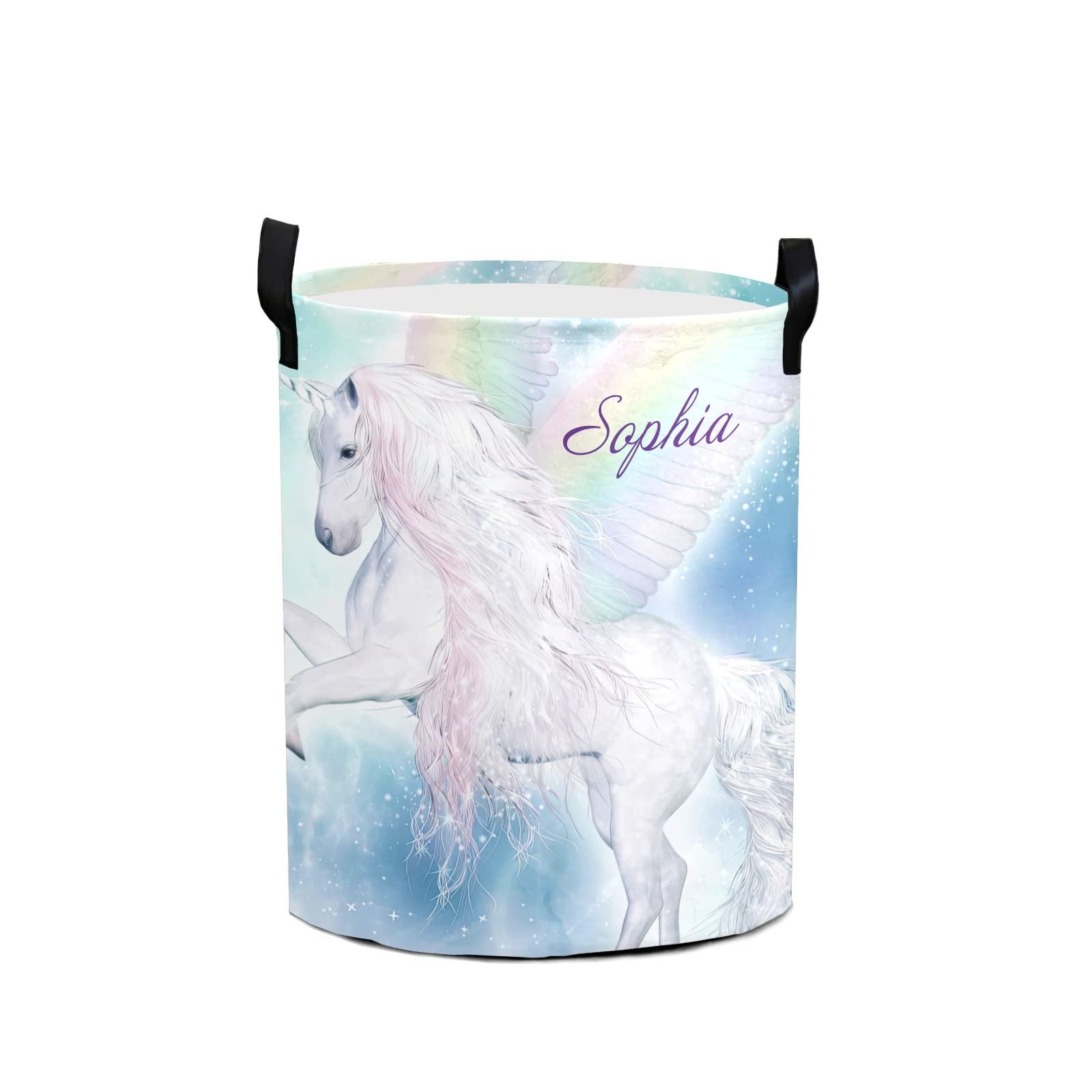 Custom Name Unicorn Galaxy Sky Laundry Hamper - Collapsible Waterproof Clothes Storage Basket for Bedroom, Nursery & Dorm - Perfect Gift for Kids & Teens - Organize Dirty Clothes in Style