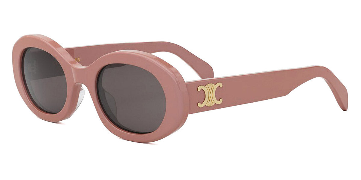 Celine CL40194U Triomphe Dusty Pink Sunglasses for Women - Luxury Designer Shades for Summer & Beach - UV Protection Fashion Sunglasses for Outdoor Activities