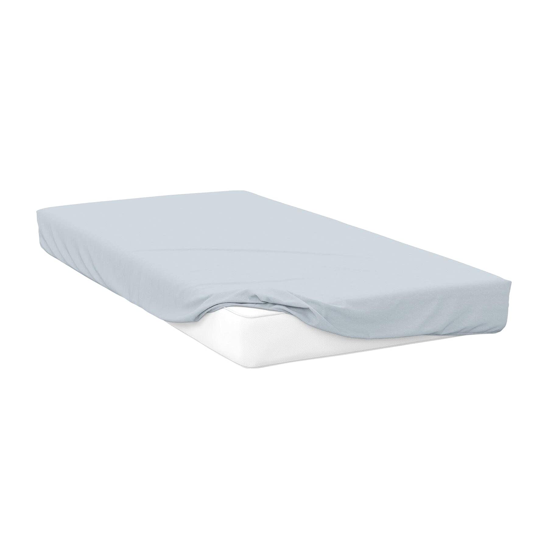 Belledorm 400 Thread Count Egyptian Cotton Extra Deep Fitted Sheet - Twin Size, Duck Egg Blue - Luxury Bedding for Hotels, Dorms & Guest Rooms