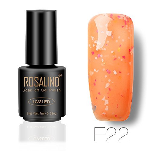 ROSALIND Snowflake Glitter Gel Nail Polish Set - 3 Pack (7ml Each) with UV LED Light Drying for Manicure & Pedicure | Salon Quality, Long Lasting | Perfect for Holidays, Parties & Special Occasions