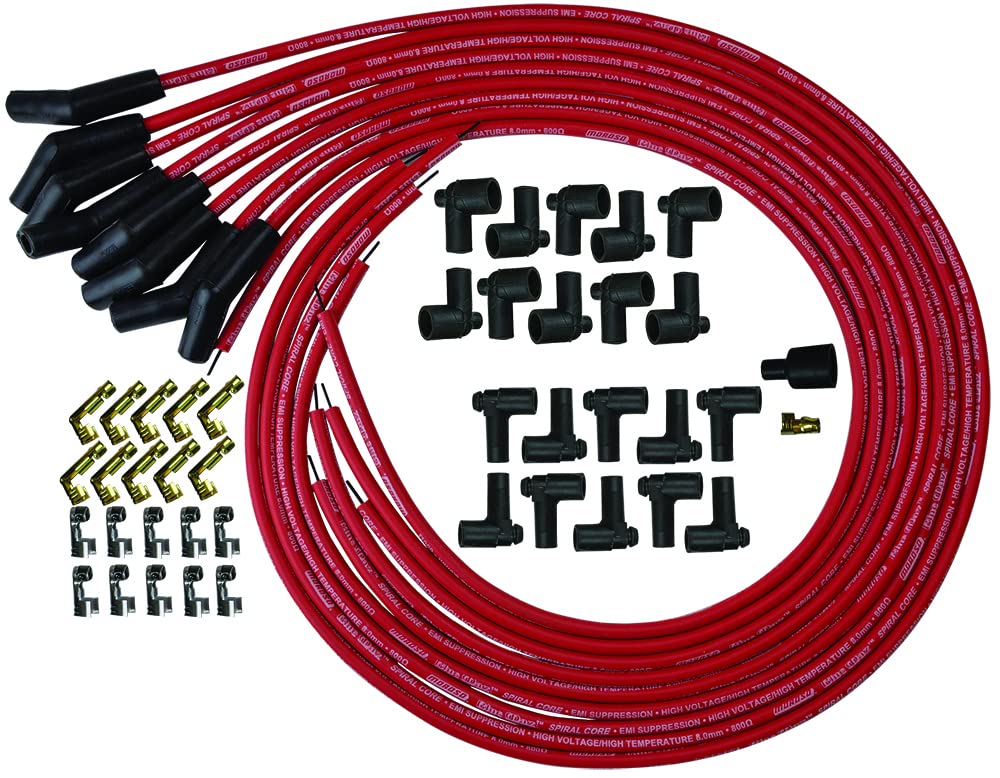 Moroso 73214 High Performance Spark Plug Wire Set - Compatible with Ford, Chevy, GM Vehicles - Ideal for Racing, Off-Road & Engine Upgrades