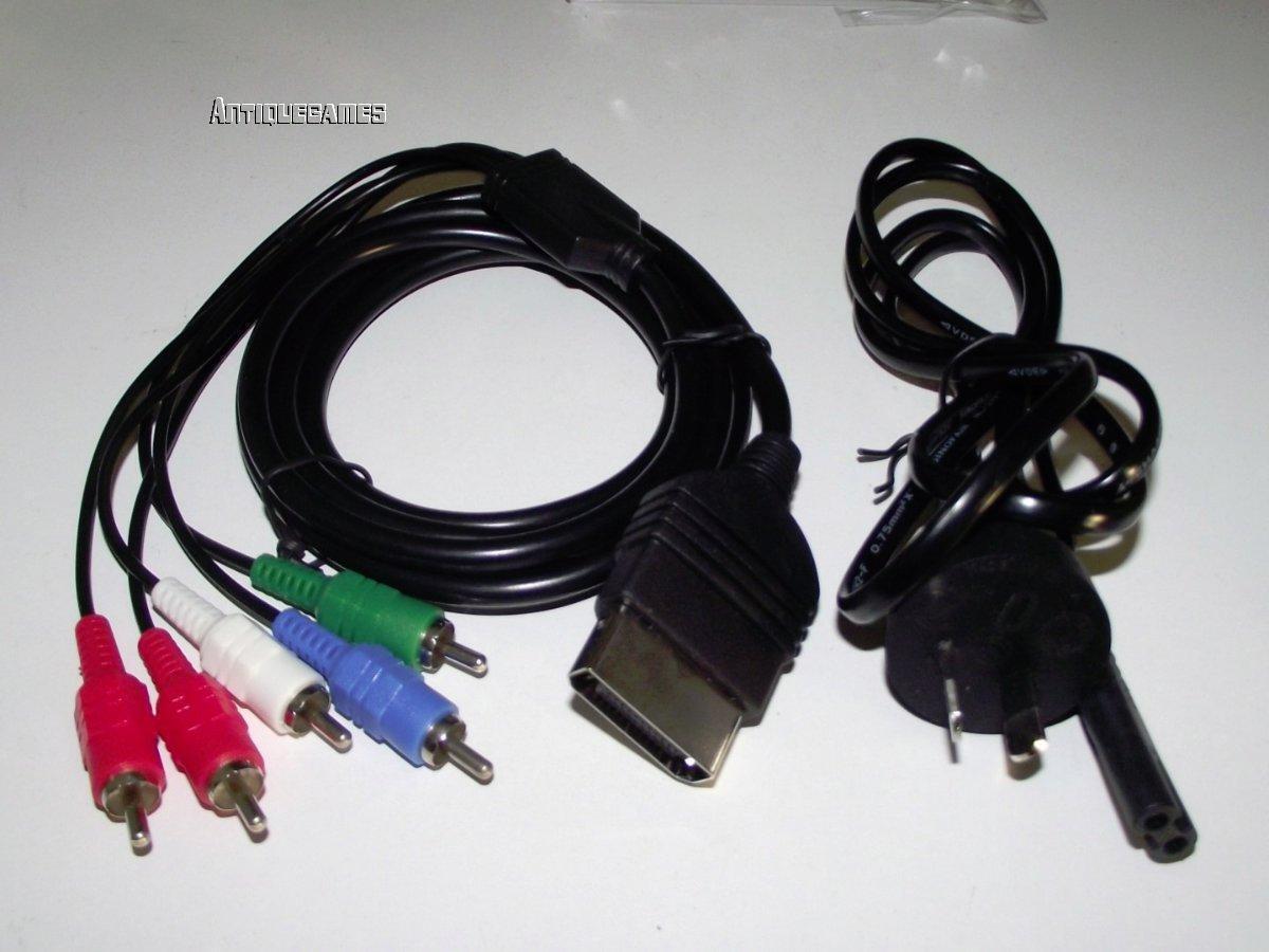 Original Xbox 1080p HD AV Component Cable & Power Cord - High-Quality Video & Audio for Classic Gaming - Perfect for Xbox Consoles & Home Theater Setups