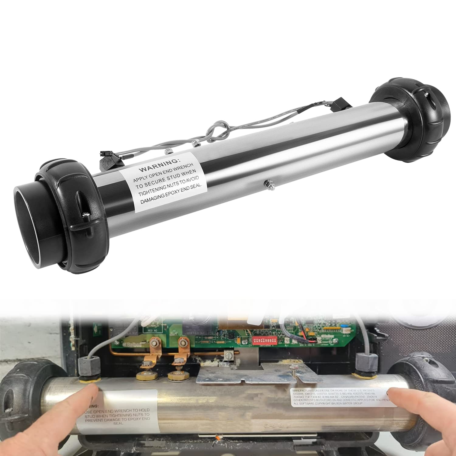 Balboa 58083 Replacement Hot Tub Heater Element 5.5KW 220V - Compatible with Balboa BP, VS & EL2001 Control Systems - VS M7 Spa Heater Assembly 25-175-1010 - Perfect for Spa Maintenance and Repair
