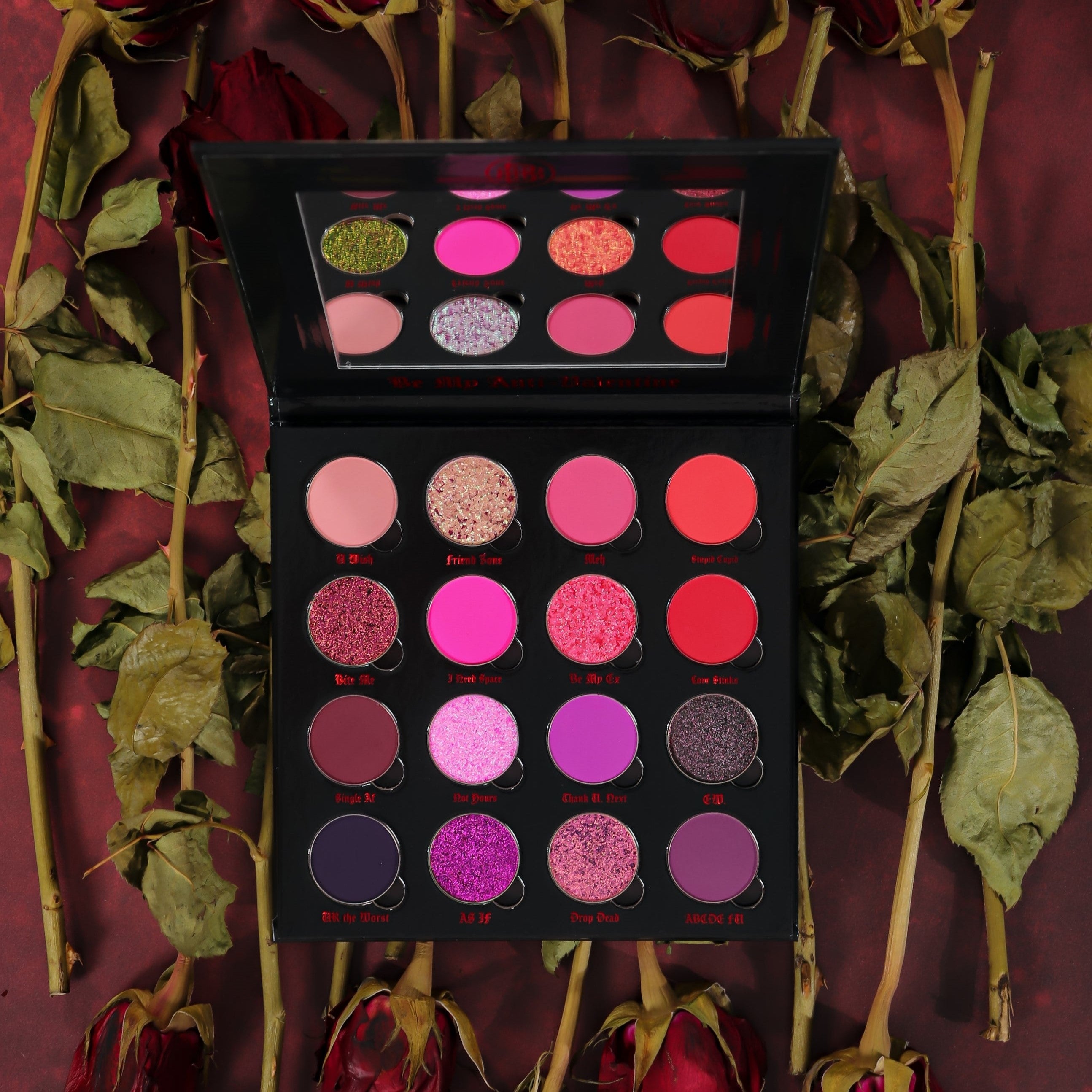 Dead Roses Eyeshadow Palette - 18 Matte & Shimmer Shades, Vegan & Cruelty-Free Makeup for Everyday & Party Looks | Perfect for Bridal, Halloween & Special Occasion Makeup
