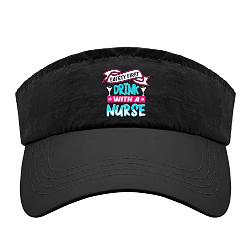 Trendy Women's Safety Visor Hats - UV Protection Sun Visor for Outdoor Sports, Nursing & Drinking - Lightweight Breathable Adjustable Headwear for Running, Golf, Beach & Summer Activities