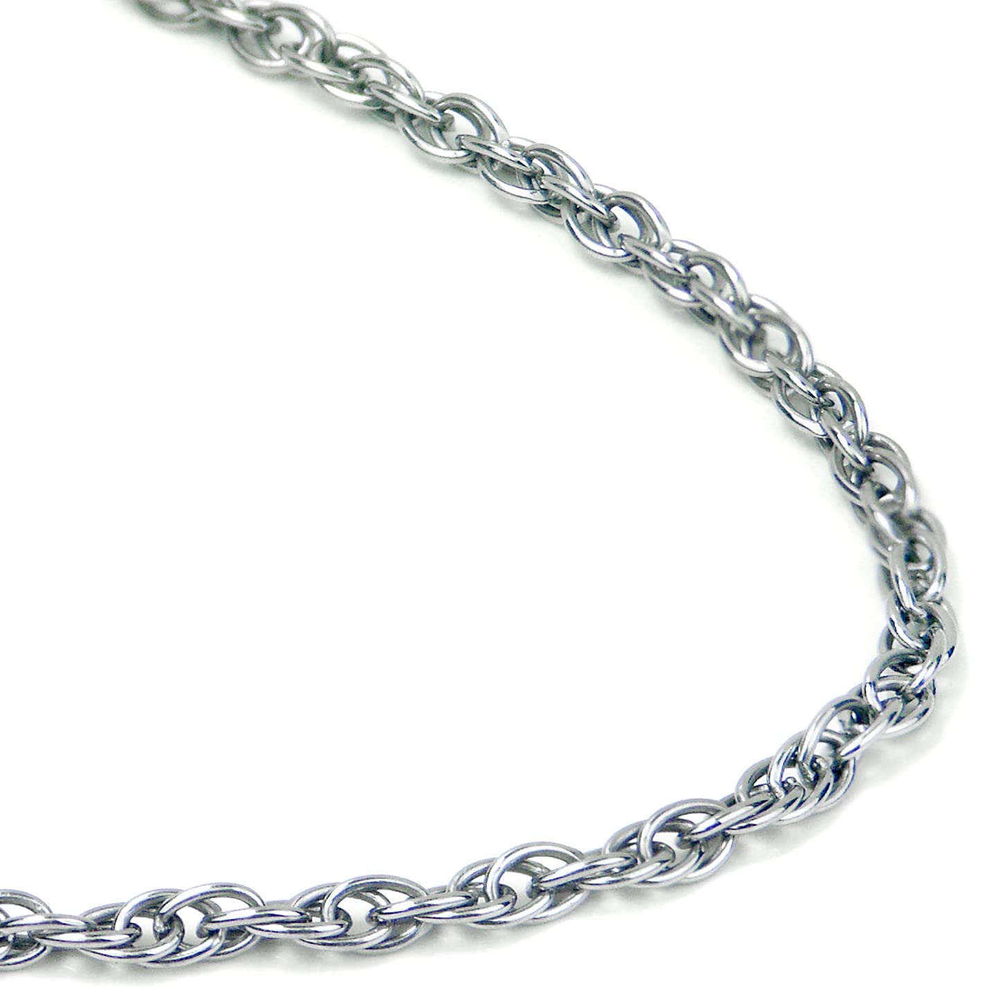 True Titanium 2.5MM Rope Necklace Chain for Men & Women - Durable Hypoallergenic Jewelry for Everyday Wear, Gifts & Special Occasions
