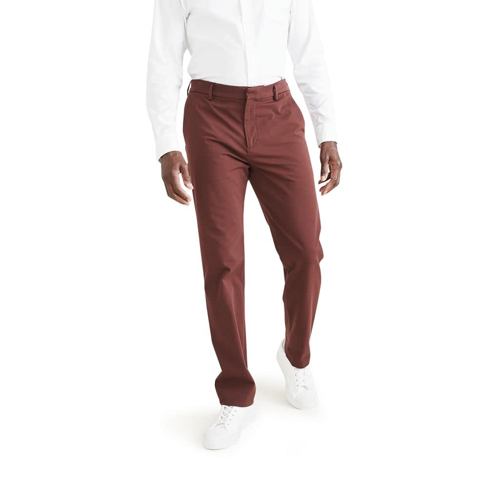Dockers Men's Slim Fit City Trouser Smart 360 Tech Pants - Comfortable Office & Travel Pants for Business Casual Wear