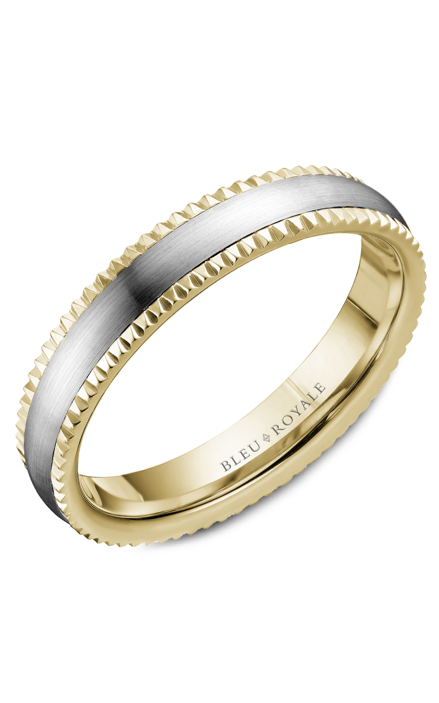 Bleu Royale Men's Wedding Band Ring - 14K White Gold Comfort Fit Polished Finish for Men | Perfect for Engagement, Anniversary & Special Occasions