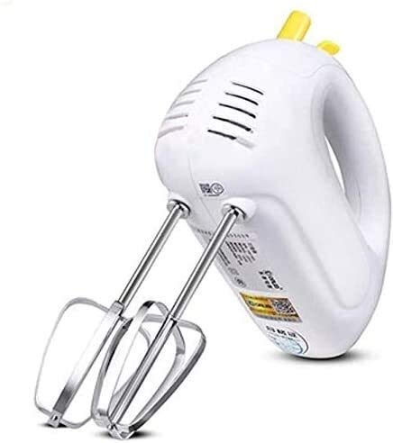 **7-Speed Heavy Duty Electric Hand Mixer - Portable Handheld Egg Beater with 7 Speed Settings, Stand Mixer for Baking, Cooking & Whipping - Perfect for Kitchen, Cake Decorating & DIY Desserts (Yellow)**