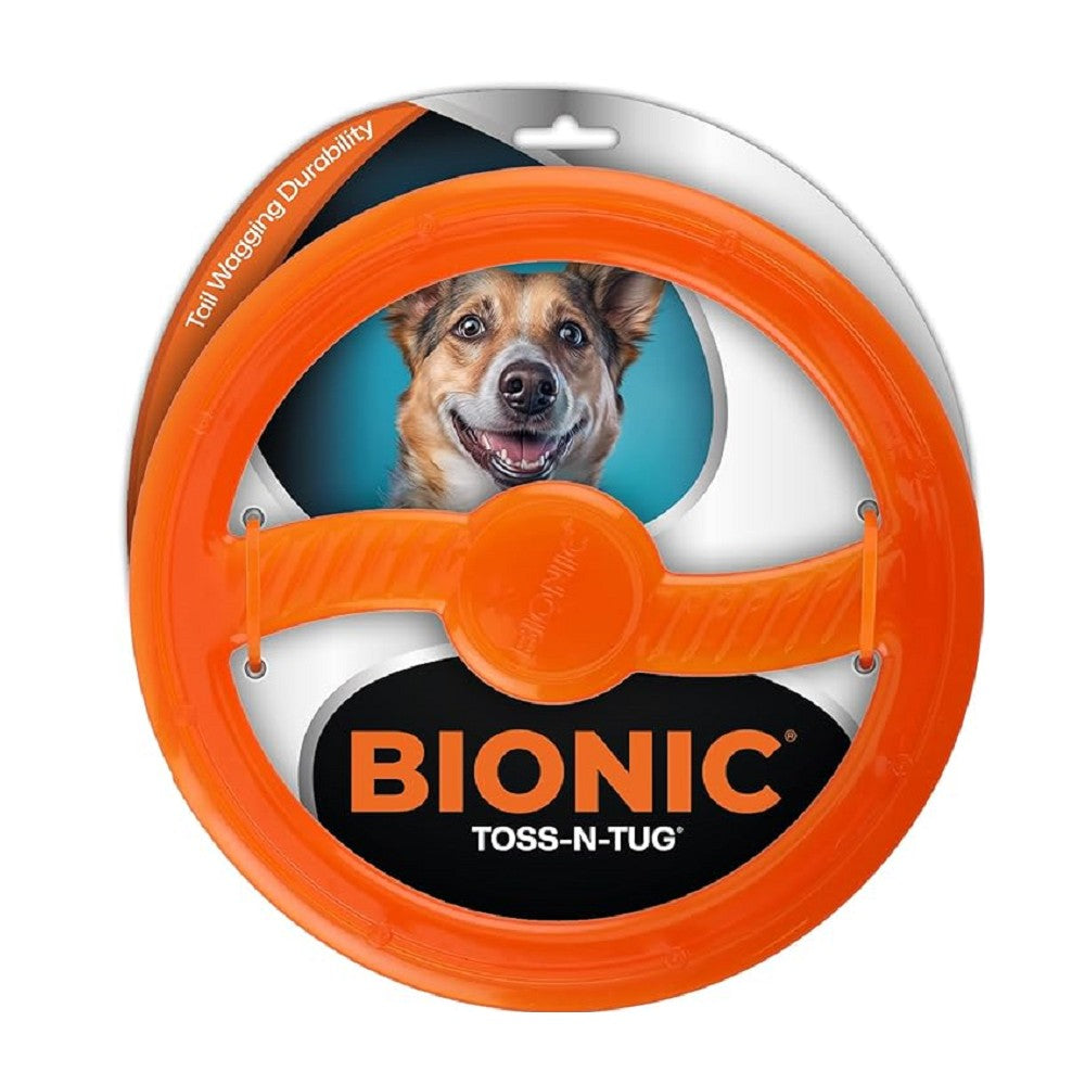 Bionic Toss N Tug Interactive Dog Toy - Durable Chew Toy for Aggressive Chewers, Fetch & Tug of War Play - Perfect for Indoor & Outdoor Dog Activities