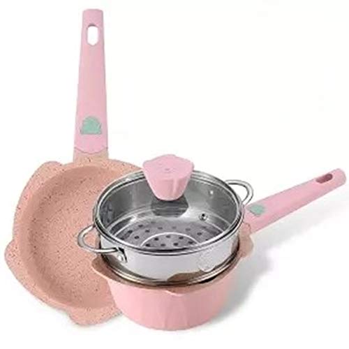 **Non-Toxic Baby Food Pot Set - 3-Piece Maifan Stone Milk Pot, Soup Pot & Omelette Pan for Infants - Safe Cooking for Baby Meals, Purees & Healthy Snacks - Perfect for Home, Travel & Daycare Use**
