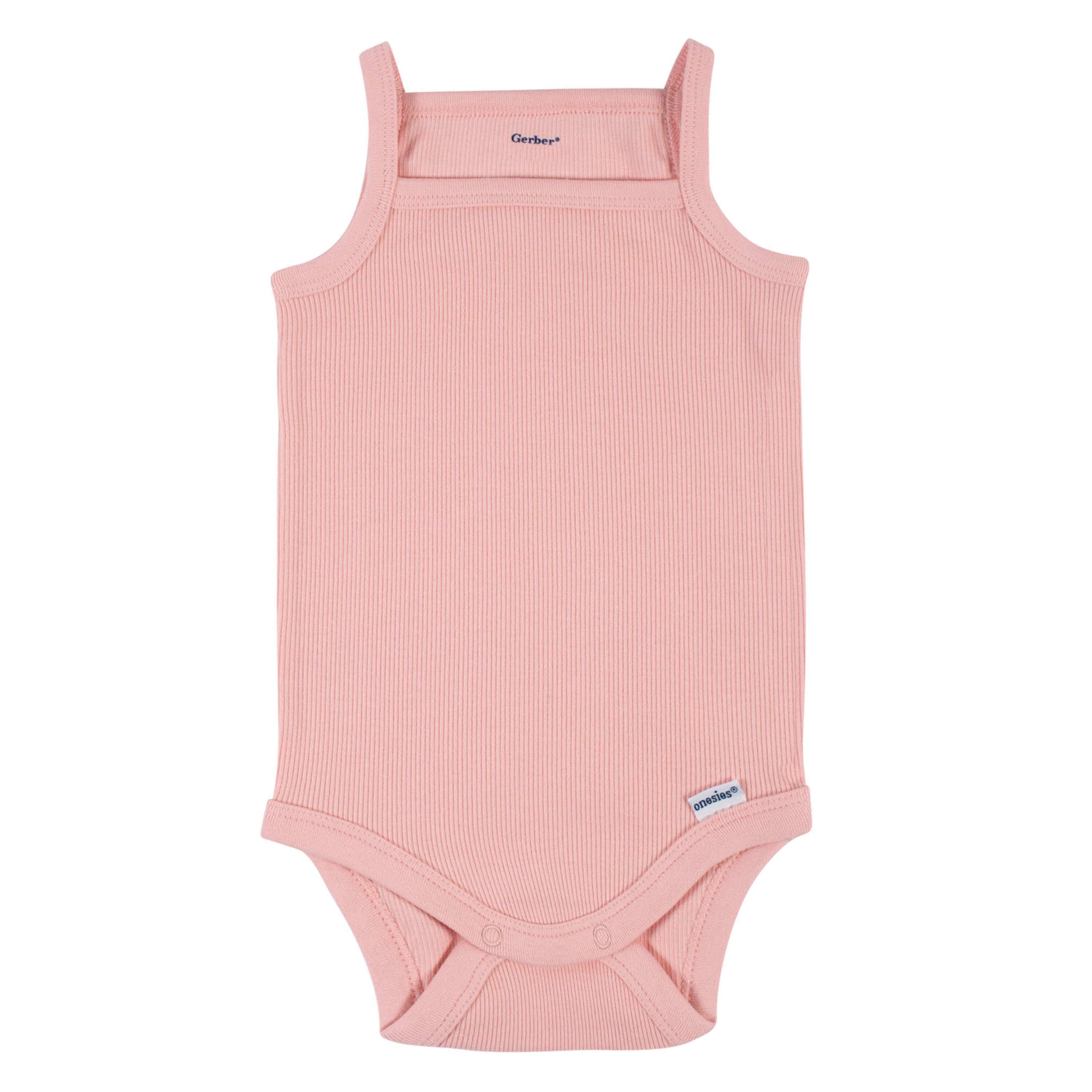 2 Pack Baby Girls Pink & Heather Grey Sleeveless Onesies® Bodysuits - Soft Cotton Infant Rompers for Summer & Playtime