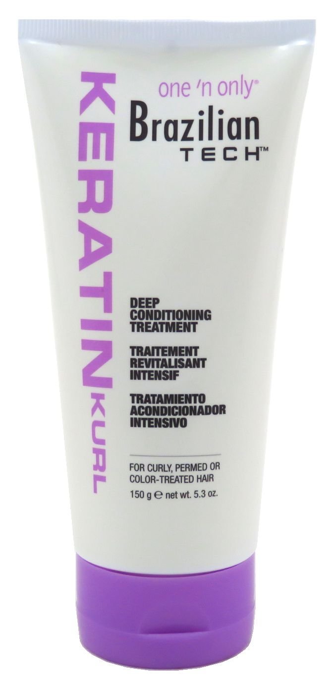 Brazilian Tech Keratin Kurl Deep Conditioning Treatment 5.3oz - Intense Hydration for Curly Hair - Salon Quality Hair Mask for Dry, Damaged Hair - Perfect for Home & Professional Use