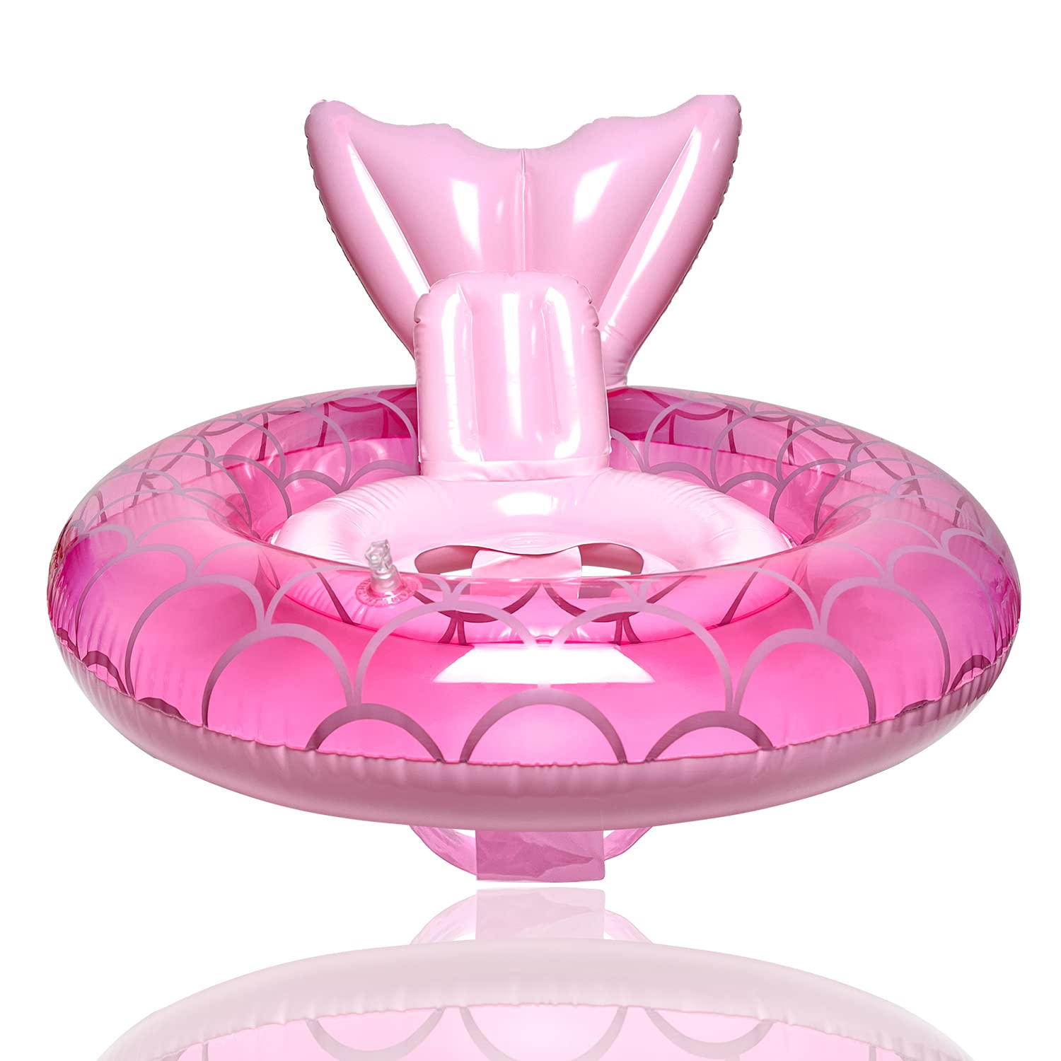 **ZEYGLXC 2023 New Mermaid Baby Swimming Pool Float for 6-48 Months - Inflatable Swim Ring with Seat & Handle for Toddlers & Infants - Summer Water Training & Play (Pink) - Perfect for Beach, Pool & Backyard Fun**