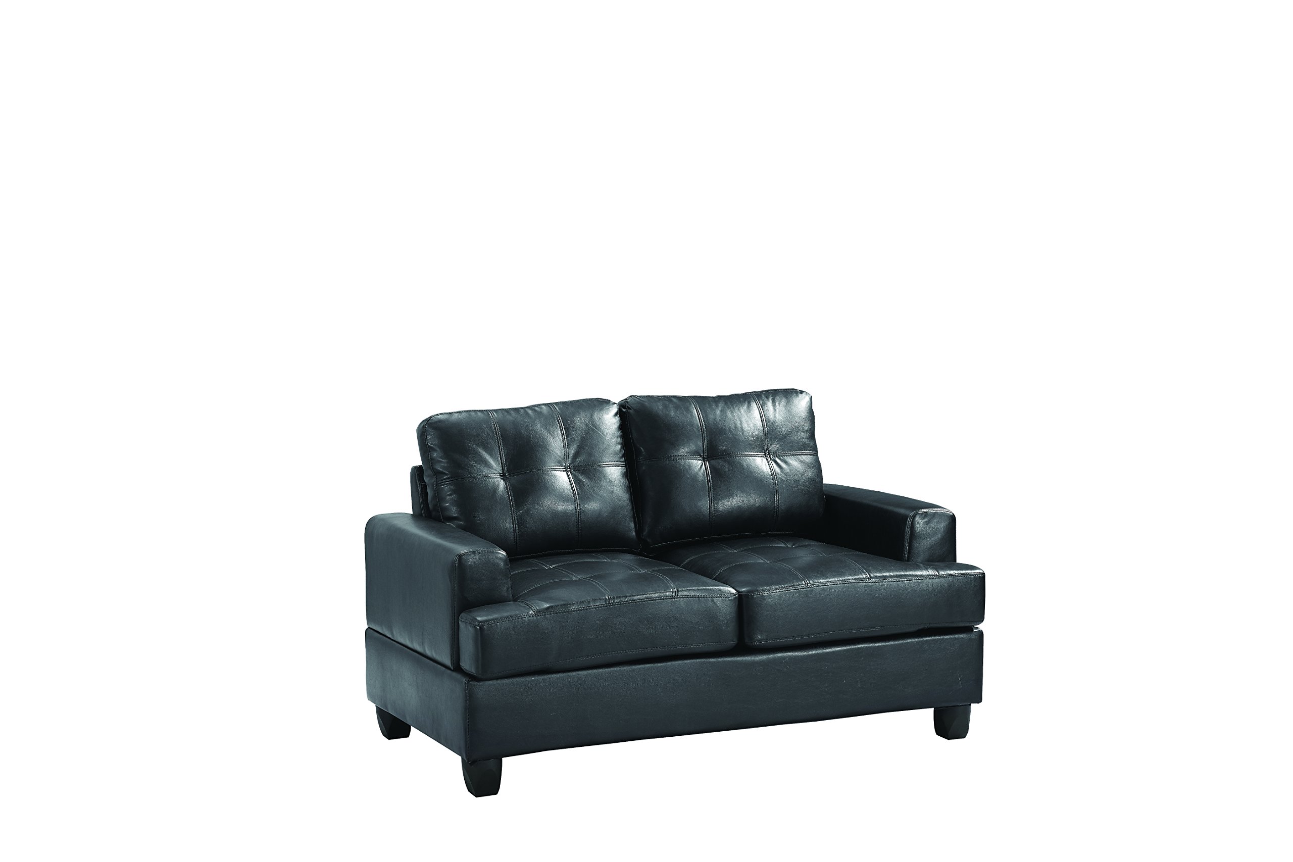 Glory Furniture G583A-L Modern Black Love Seat for Living Room - Stylish & Comfortable Sofa for Small Spaces, Apartments, and Cozy Home Decor