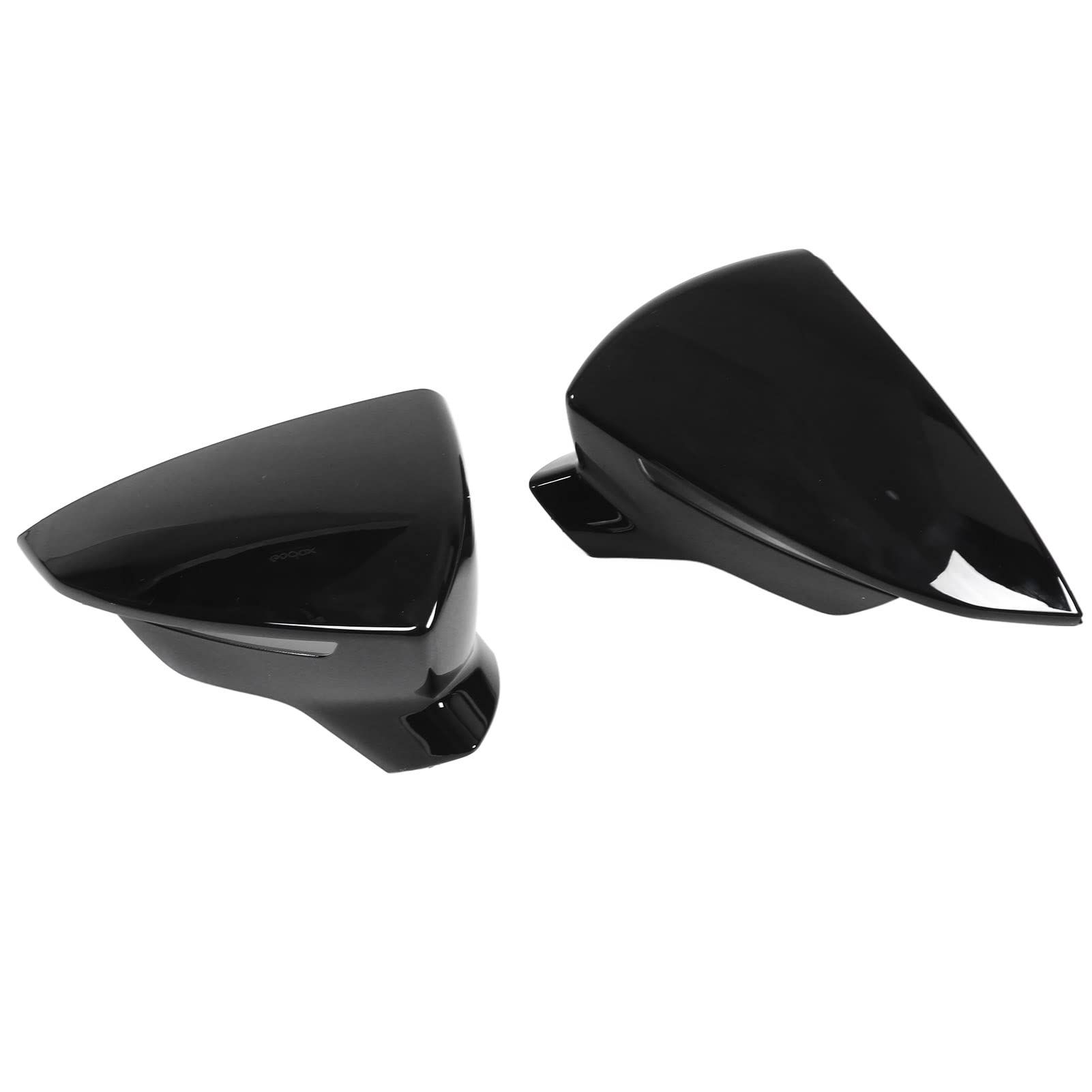 Eulbevoli Glossy Black Rearview Mirror Covers - Dustproof, Aerodynamic, Anti-Fading Lightweight Side Mirror Housing for Car Accessories & Decoration | Perfect for Sedans, SUVs, and Trucks