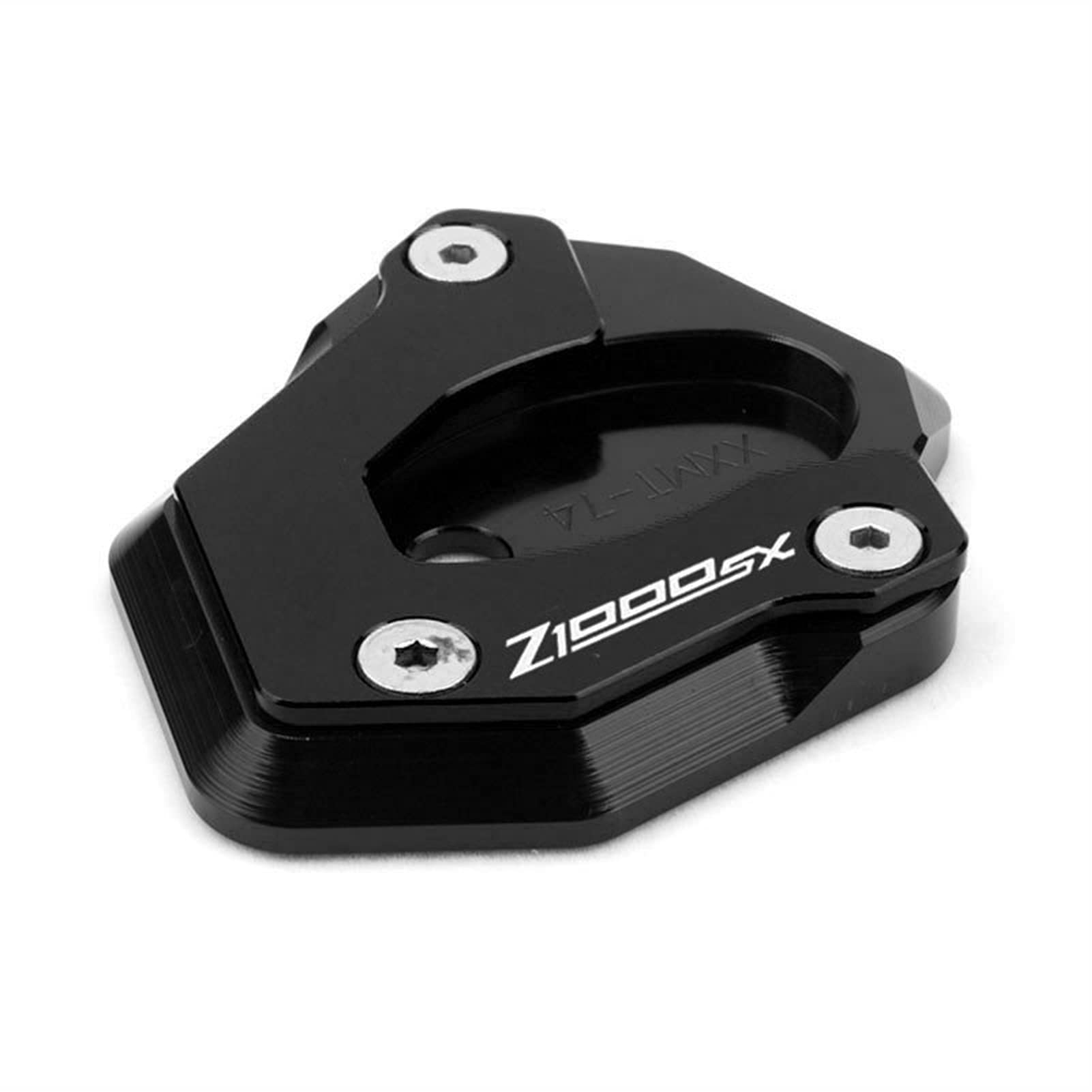 Kawasaki Z1000SX 2011-2021 Motorcycle Side Stand Extension Support Plate - CNC Foot Enlarger - Black - Improves Stability on Uneven Surfaces & Parking